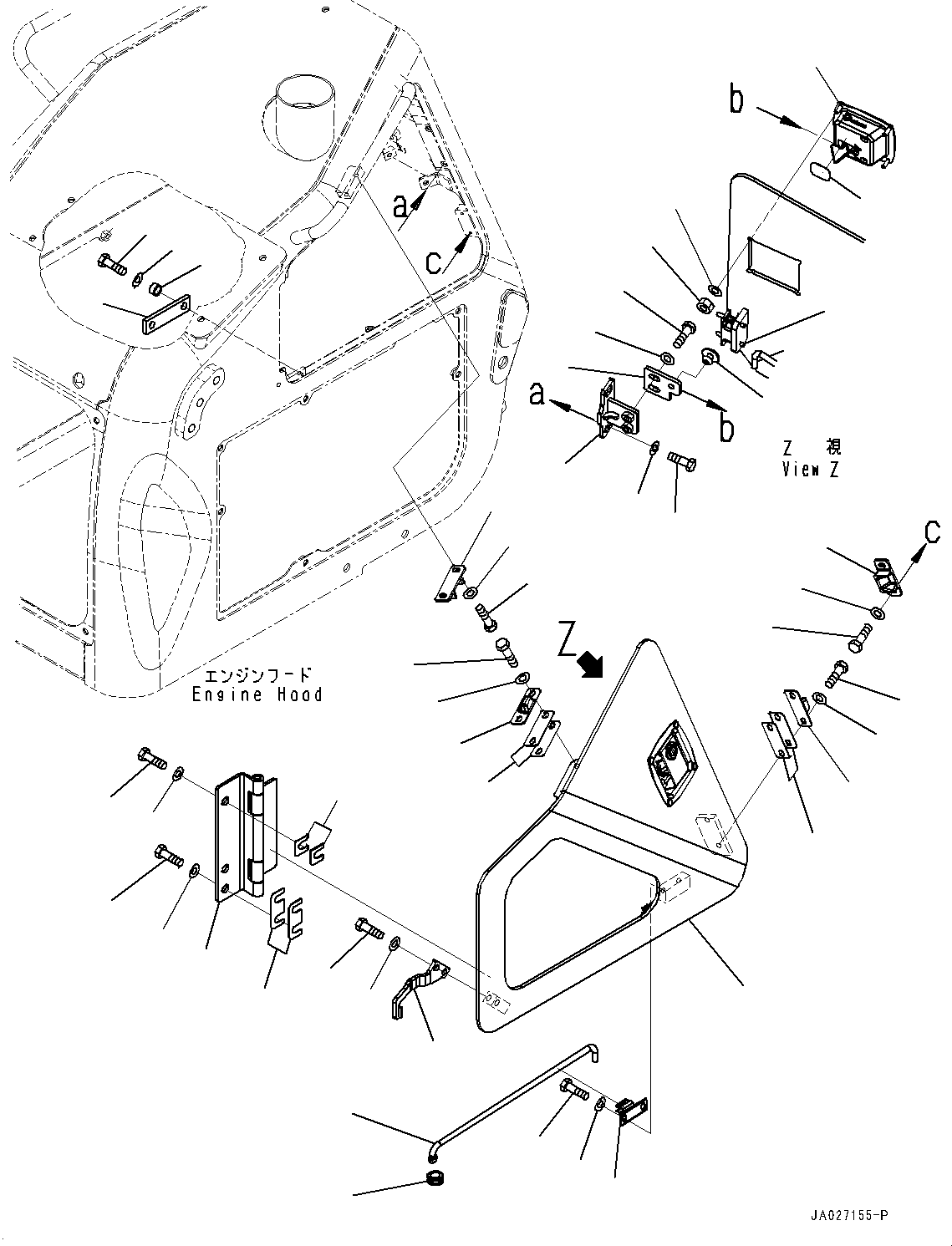 Bulldozers Komatsu / D51PX-24 S/N 10001-UP(0001120C) / Engine Hood, Door (#10001-)(M002002 : M2141-001002)