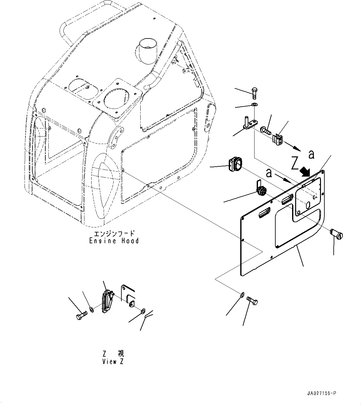 Bulldozers Komatsu / D51PX-24 S/N 10001-UP(0001120C) / Engine Hood, Cover, L.H. (#10001-)(M002003 : M2141-001003)