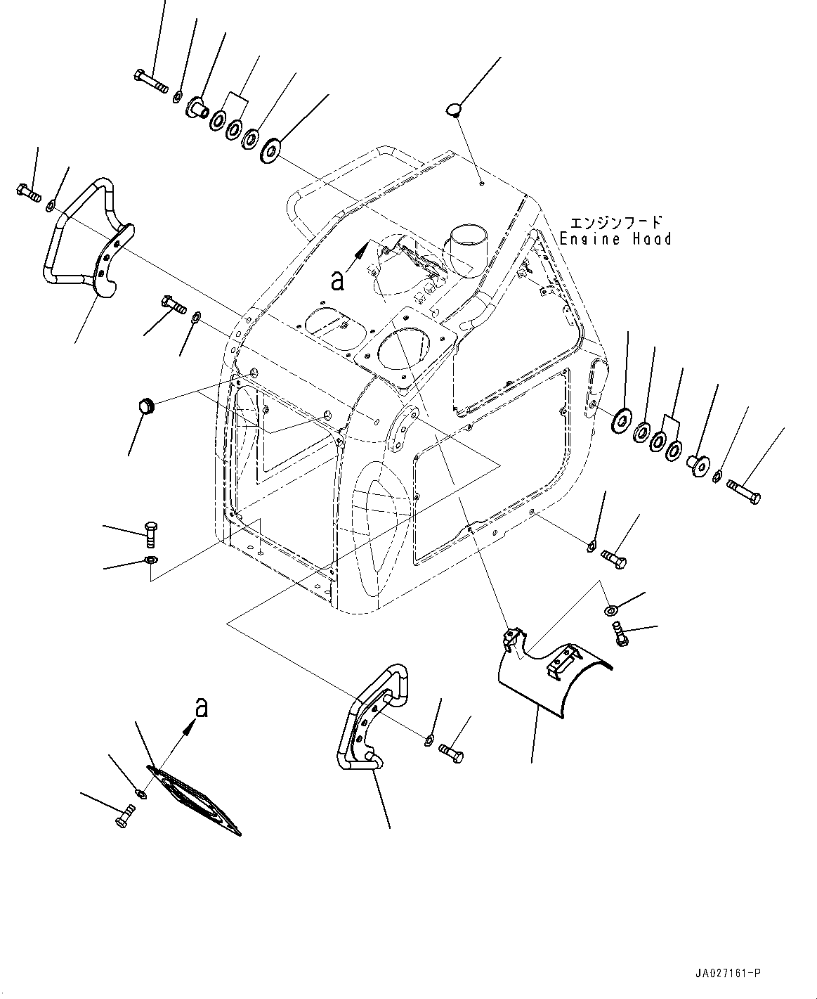 Bulldozers Komatsu / D51PX-24 S/N 10001-UP(0001120C) / Engine Hood, Mounting (#10001-)(M002007 : M2141-001007)