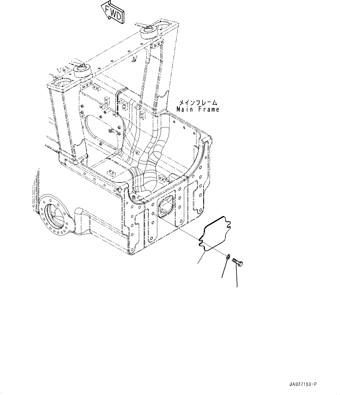 Bulldozers Komatsu / D51PX-24 S/N 10001-UP(0001120C) / Rear Cover (#10001-)(M004001 : M2240-001001)