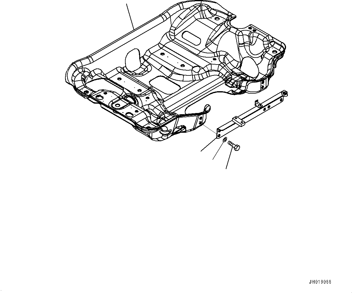 Excavators Komatsu / PC210LCI-11 S/N 500470-UP(0001123C) / Exhaust Pipe, Bracket (1/2) (#500470-)(B003001 : B0300-001001)