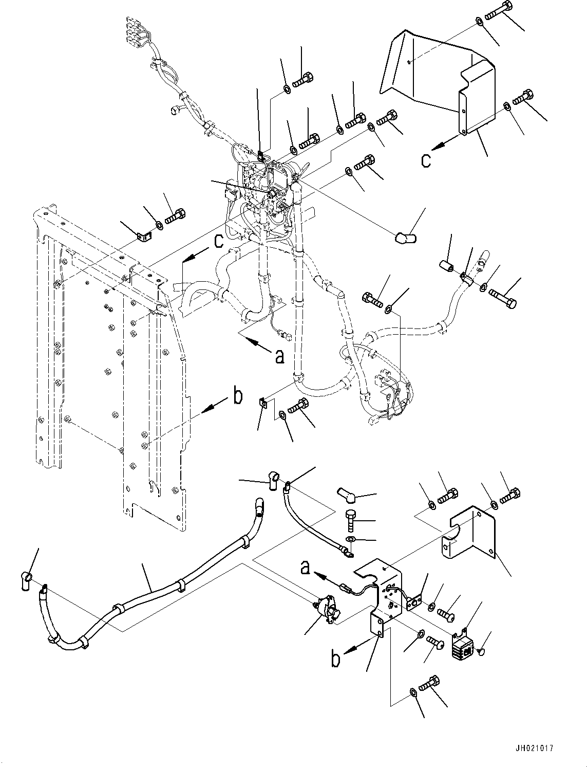 Excavators Komatsu / PC210LCI-11 S/N 500470-UP(0001123C) / Electric Wiring Harness, Starting Wiring Harness (#500470-)(E002001 : E0200-001001)