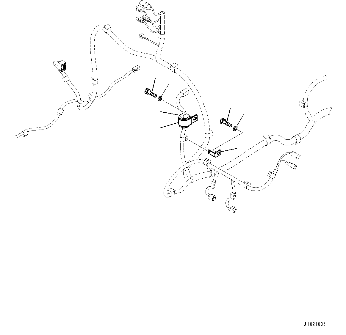Excavators Komatsu / PC210LCI-11 S/N 500470-UP(0001123C) / Electric Wiring Harness, Main Wiring Harness Clamp (5/5) (#500470-)(E002007 : E0200-001006)