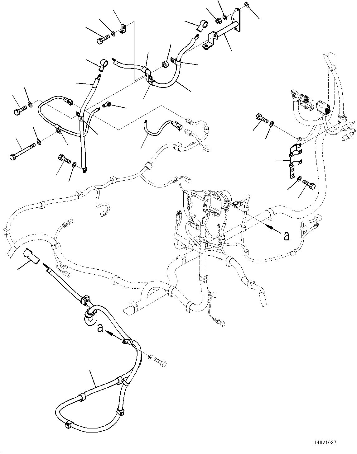 Excavators Komatsu / PC210LCI-11 S/N 500470-UP(0001123C) / Electric Wiring Harness, Engine Wiring Harness (1/2) (#500470-)(E002008 : E0200-001007)