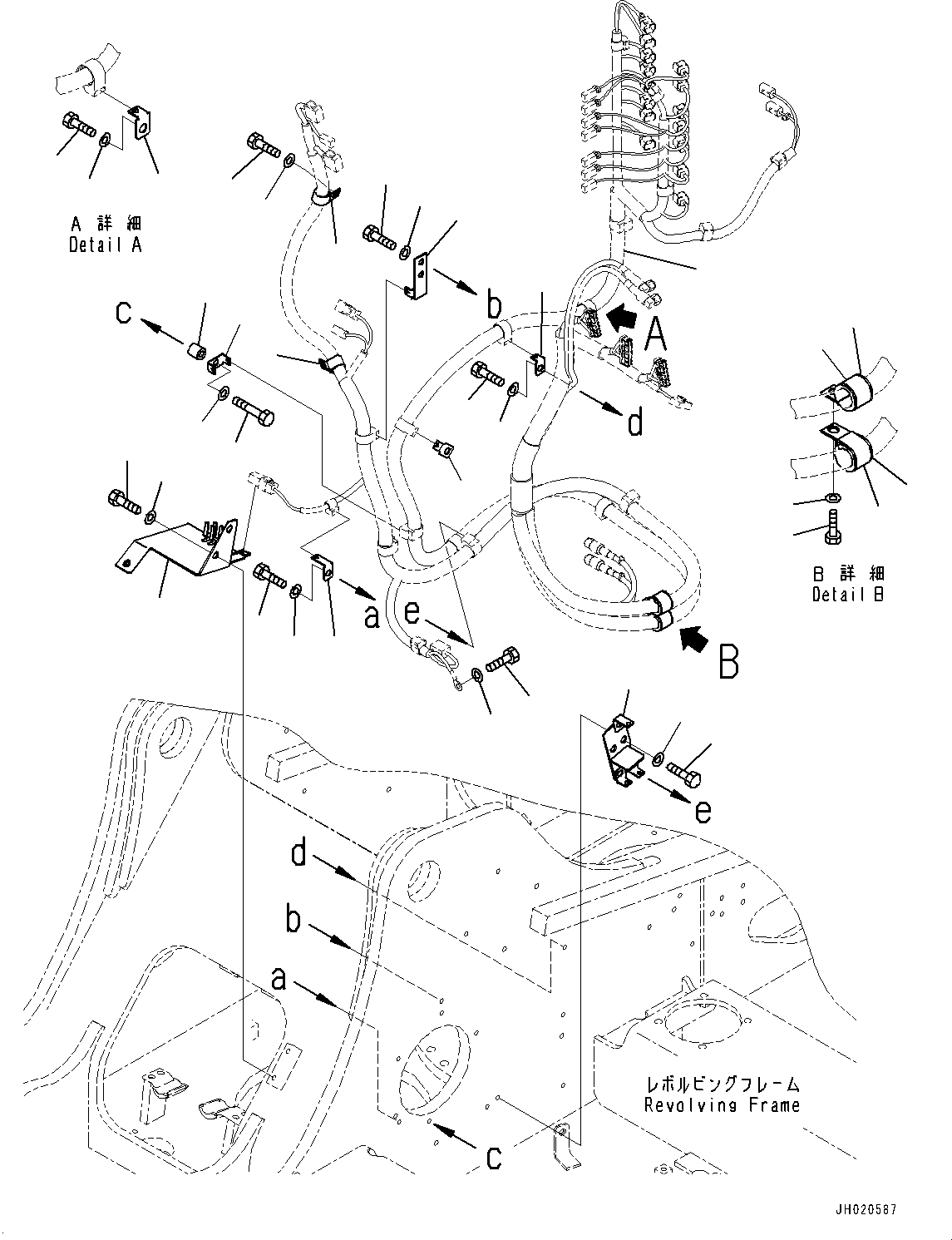 Excavators Komatsu / PC210LCI-11 S/N 500470-UP(0001123C) / Electric Wiring Harness, Wiring Harness Clamp (#500470-)(E002012 : E0200-001010)