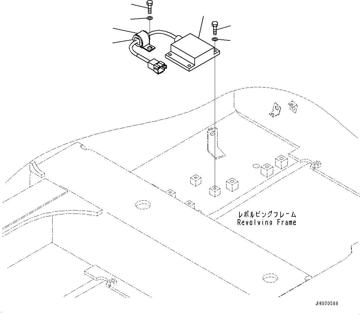 Excavators Komatsu / PC210LCI-11 S/N 500470-UP(0001123C) / Electric Wiring Harness, IMU Sensor (#500470-)(E002013 : E0200-001011)