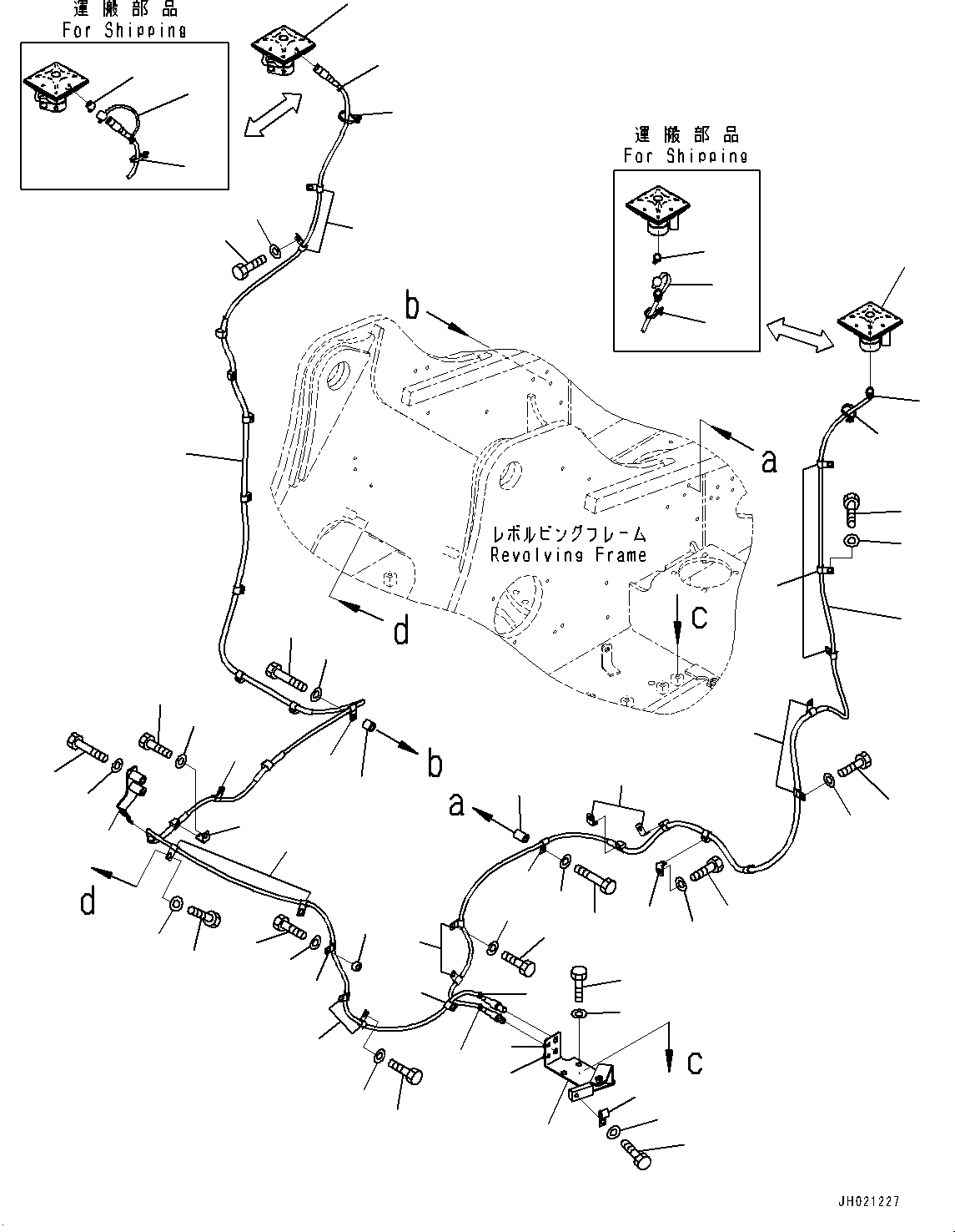 Excavators Komatsu / PC210LCI-11 S/N 500470-UP(0001123C) / Electric Wiring Harness, GNSS Antenna (#500470-)(E002014 : E0200-001012)