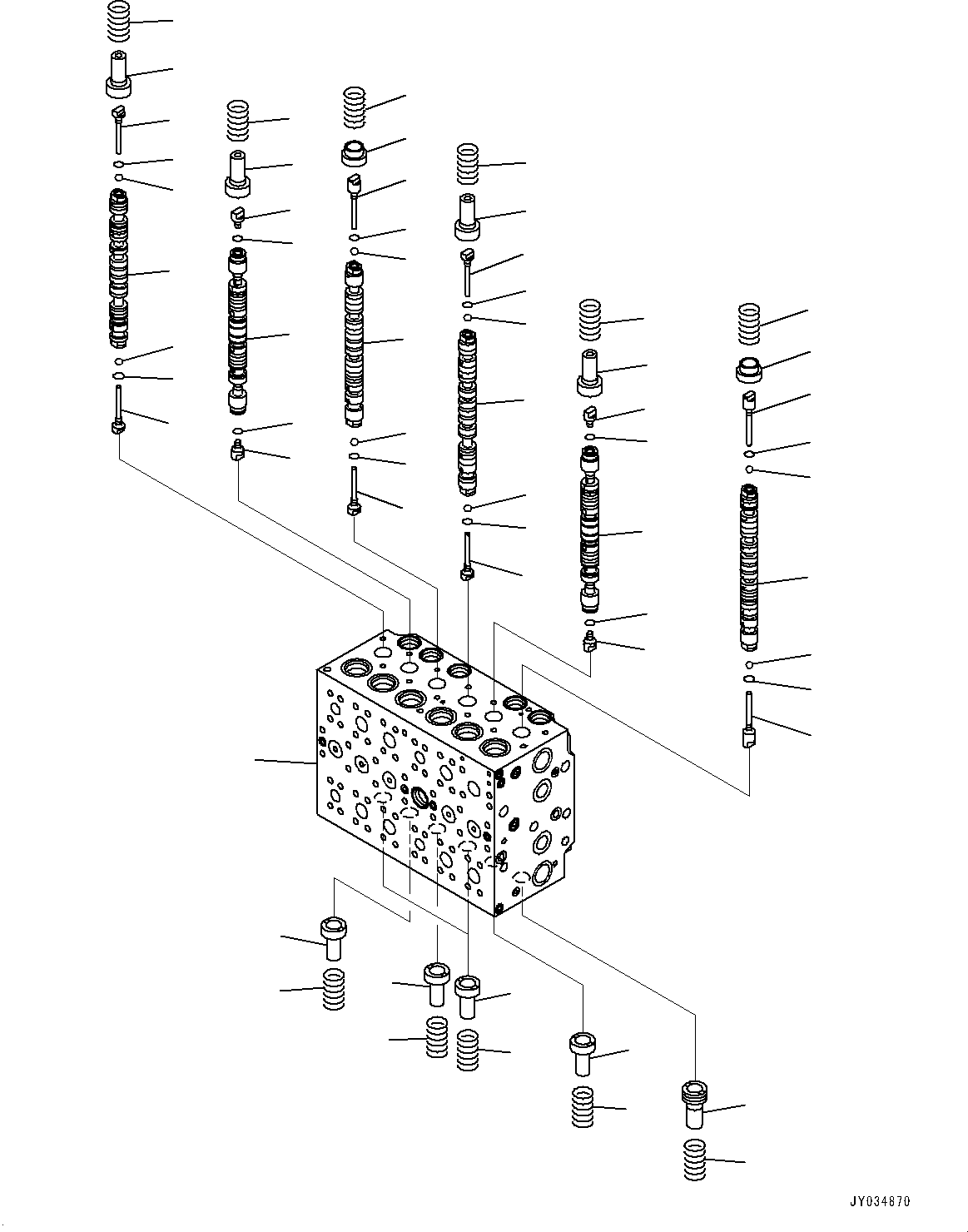 Excavators Komatsu / PC210LCI-11 S/N 500470-UP(0001123C) / Control Valve, 7-Spool (1/21) (7-Spool) (#500470-)(H006001 : H0120-002001)