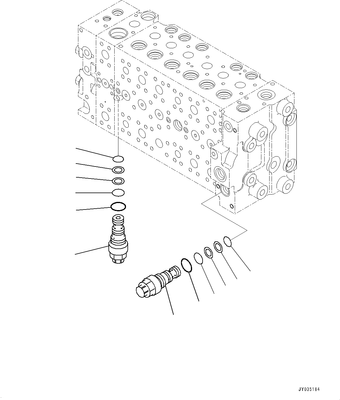 Excavators Komatsu / PC210LCI-11 S/N 500470-UP(0001123C) / Control Valve, 7-Spool (8/21) (7-Spool) (#500470-)(H006009 : H0120-002009)