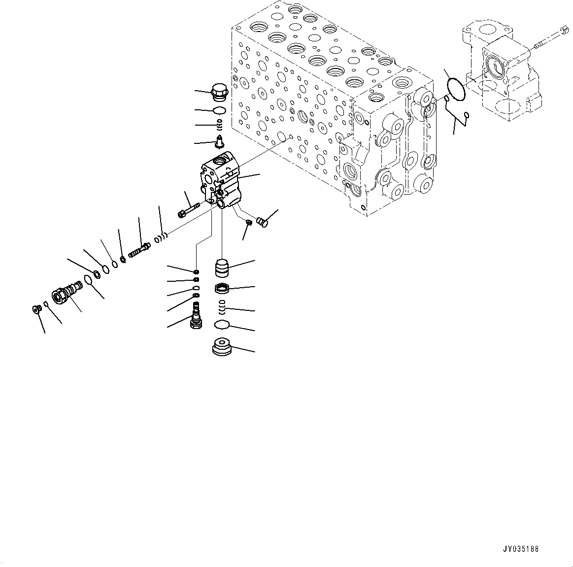 Excavators Komatsu / PC210LCI-11 S/N 500470-UP(0001123C) / Control Valve, 7-Spool (16/21) (7-Spool) (#500470-)(H006017 : H0120-002017)