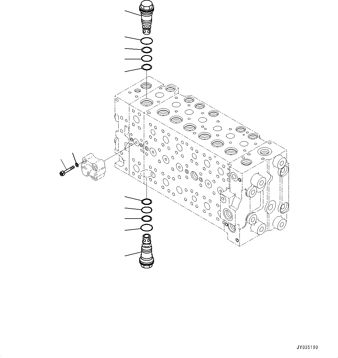 Excavators Komatsu / PC210LCI-11 S/N 500470-UP(0001123C) / Control Valve, 7-Spool (19/21) (7-Spool) (#500470-)(H006020 : H0120-002020)