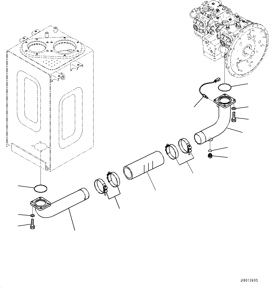 Excavators Komatsu / PC210LCI-11 S/N 500470-UP(0001123C) / Suction Piping (#500470-)(H010001 : H0311-001001)
