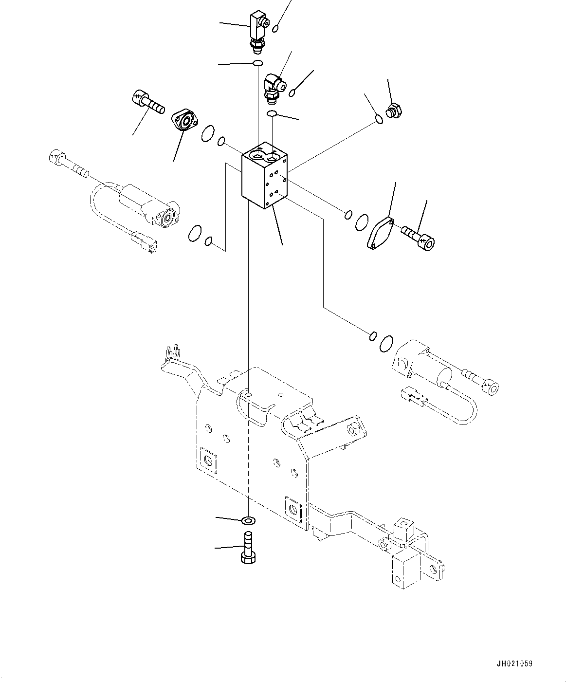 Excavators Komatsu / PC210LCI-11 S/N 500470-UP(0001123C) / Auto Tilt Bucket Piping, EPC Valve Related Parts (1/2) (#500470-)(H020001 : H1271-001001)