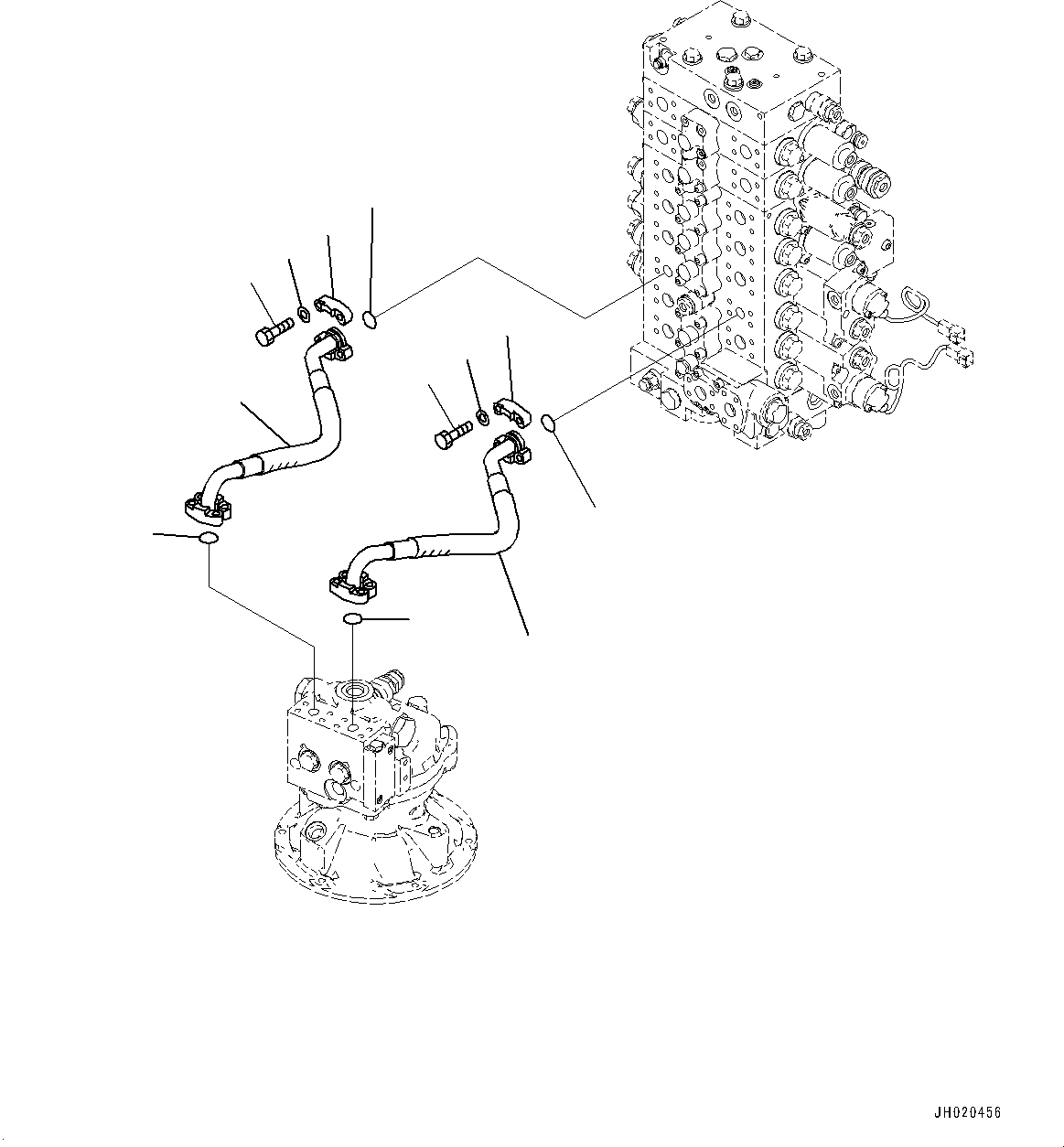 Excavators Komatsu / PC210LCI-11 S/N 500470-UP(0001123C) / Swing Piping (#500470-)(H023001 : H1340-001001)