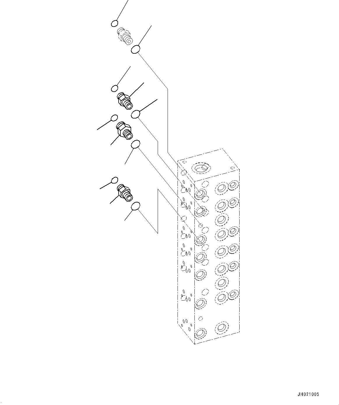 Excavators Komatsu / PC210LCI-11 S/N 500470-UP(0001123C) / Pressure Switch Block, Connecting Parts (3/4) (#500470-)(H028006 : H1833-001006)