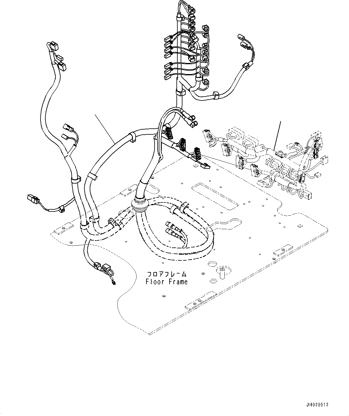 Excavators Komatsu / PC210LCI-11 S/N 500470-UP(0001123C) / Cab, ICT Wiring Harness (#500470-)(K016040 : K1110-004040)