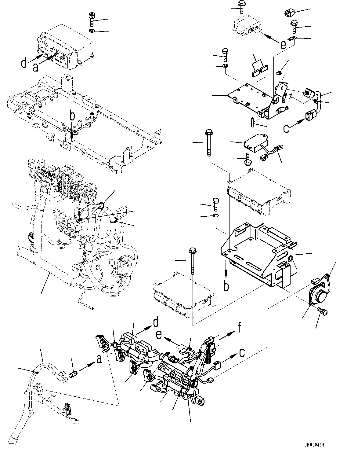 Excavators Komatsu / PC210LCI-11 S/N 500470-UP(0001123C) / Cab, Rear Cover, Wiring Harness (KomVision) (#500470-)(K021066 : K1110-008066)