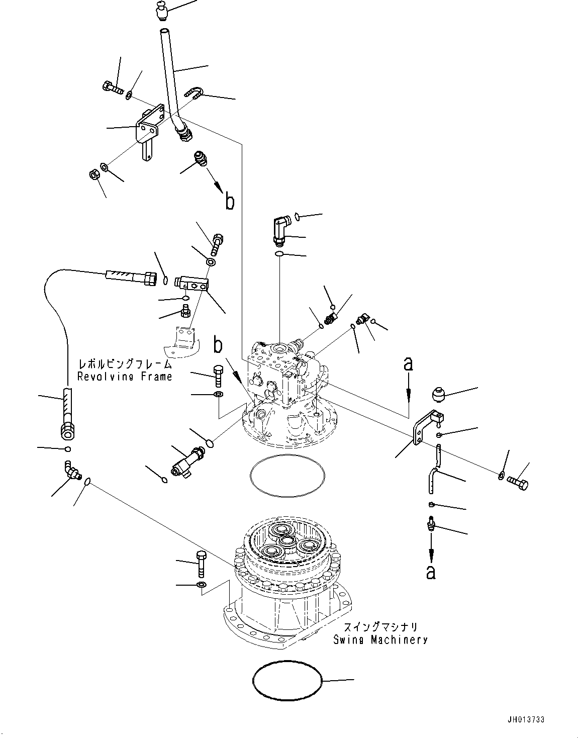 Excavators Komatsu / PC210LCI-11 S/N 500470-UP(0001123C) / Swing Machinery and Motor, Drain Piping (#500470-)(N003005 : N1210-002005)