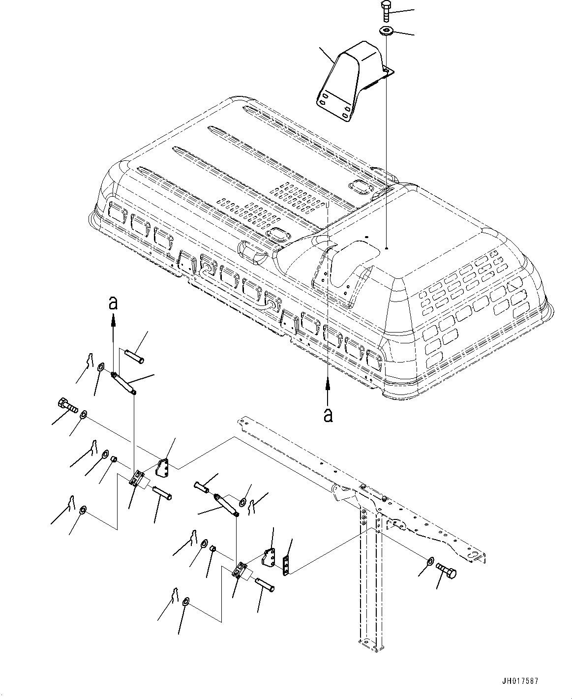 Excavators Komatsu / HB365LC-3 S/N 5001-UP(0001141C) / Engine Hood, (2/2)(#5001-5104)(M001002 : M1110-001002)