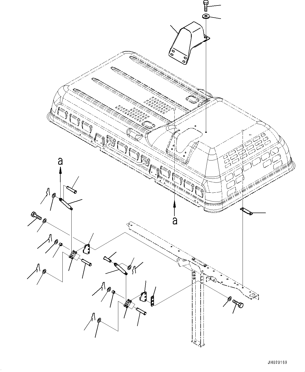 Excavators Komatsu / HB365LC-3 S/N 5001-UP(0001141C) / Engine Hood, (2/2)(#5105-)(M001003 : M1110-001002A)