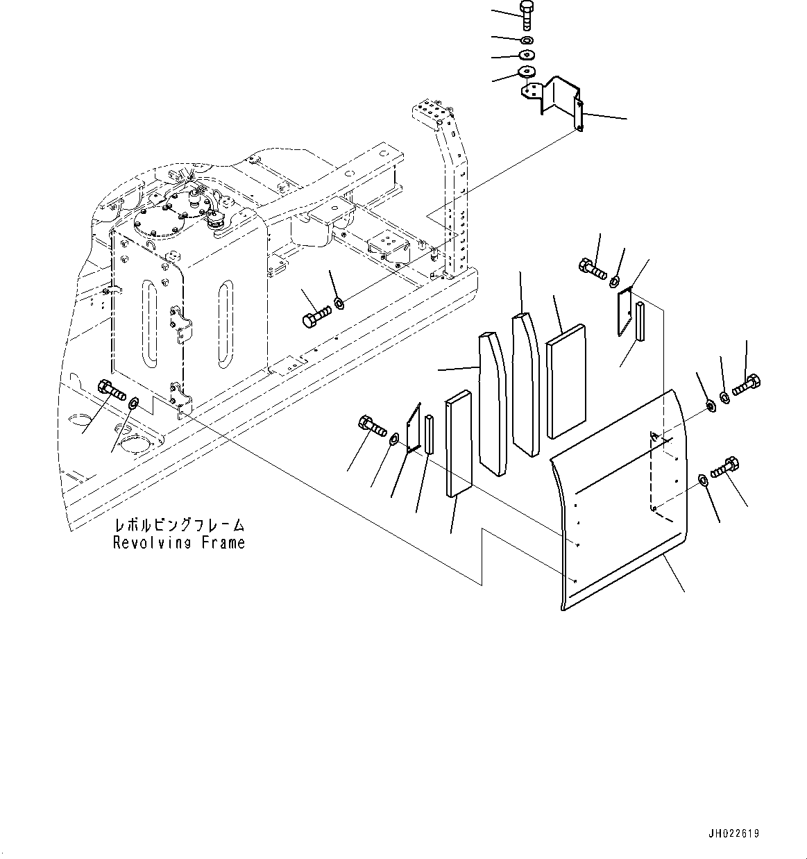 Excavators Komatsu / HB365LC-3 S/N 5001-UP(0001141C) / Side Cover L.H., (2/4)(#5144-)(M003003 : M1130-001002A)