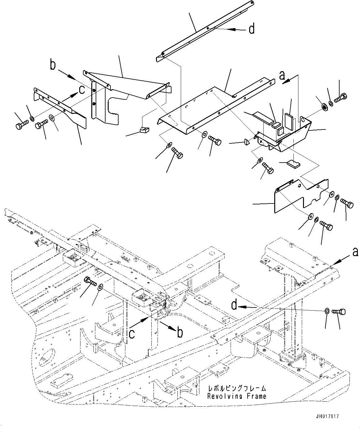Excavators Komatsu / HB365LC-3 S/N 5001-UP(0001141C) / Partition, (2/4) (#5001-)(M005002 : M1150-001002)