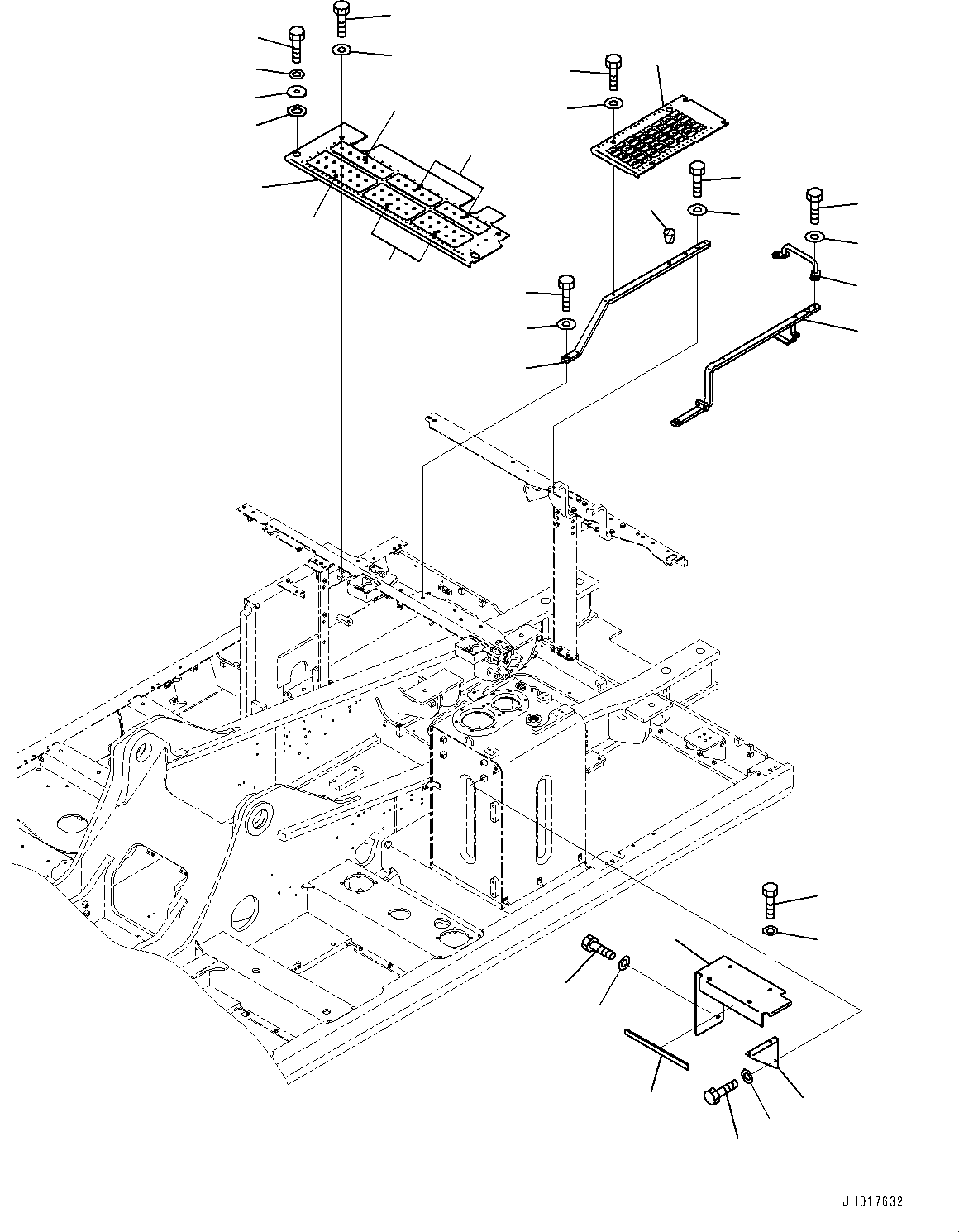 Excavators Komatsu / HB365LC-3 S/N 5001-UP(0001141C) / Upper Cover, (2/2) (#5001-)(M006002 : M1210-001002)