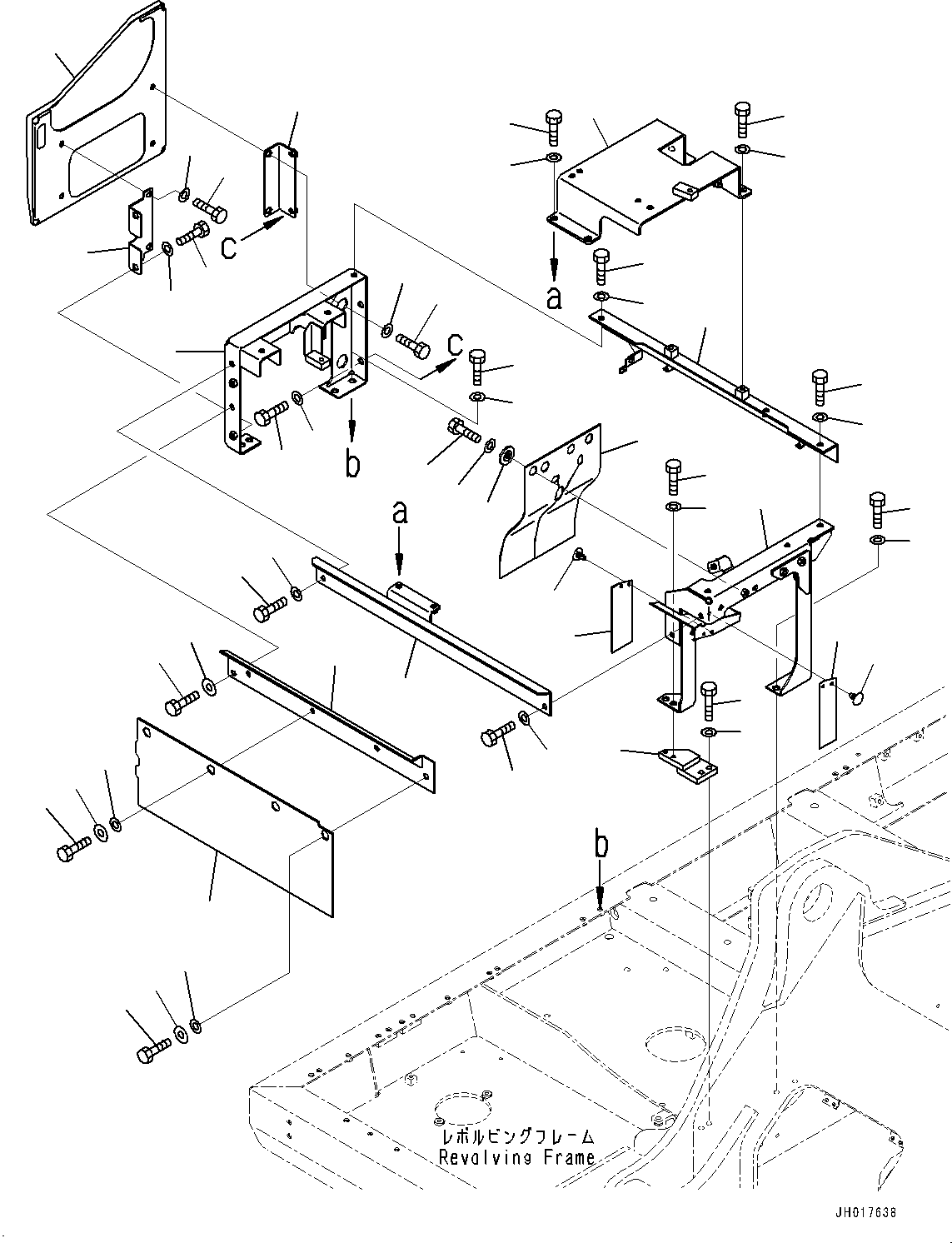 Excavators Komatsu / HB365LC-3 S/N 5001-UP(0001141C) / Right Side Case, DEF Tank Frame (#5001-)(M007003 : M1220-001003)