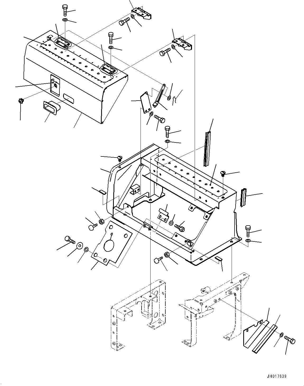 Excavators Komatsu / HB365LC-3 S/N 5001-UP(0001141C) / Right Side Case, DEF Tank Cover(#5001-5164)(M007004 : M1220-001004)