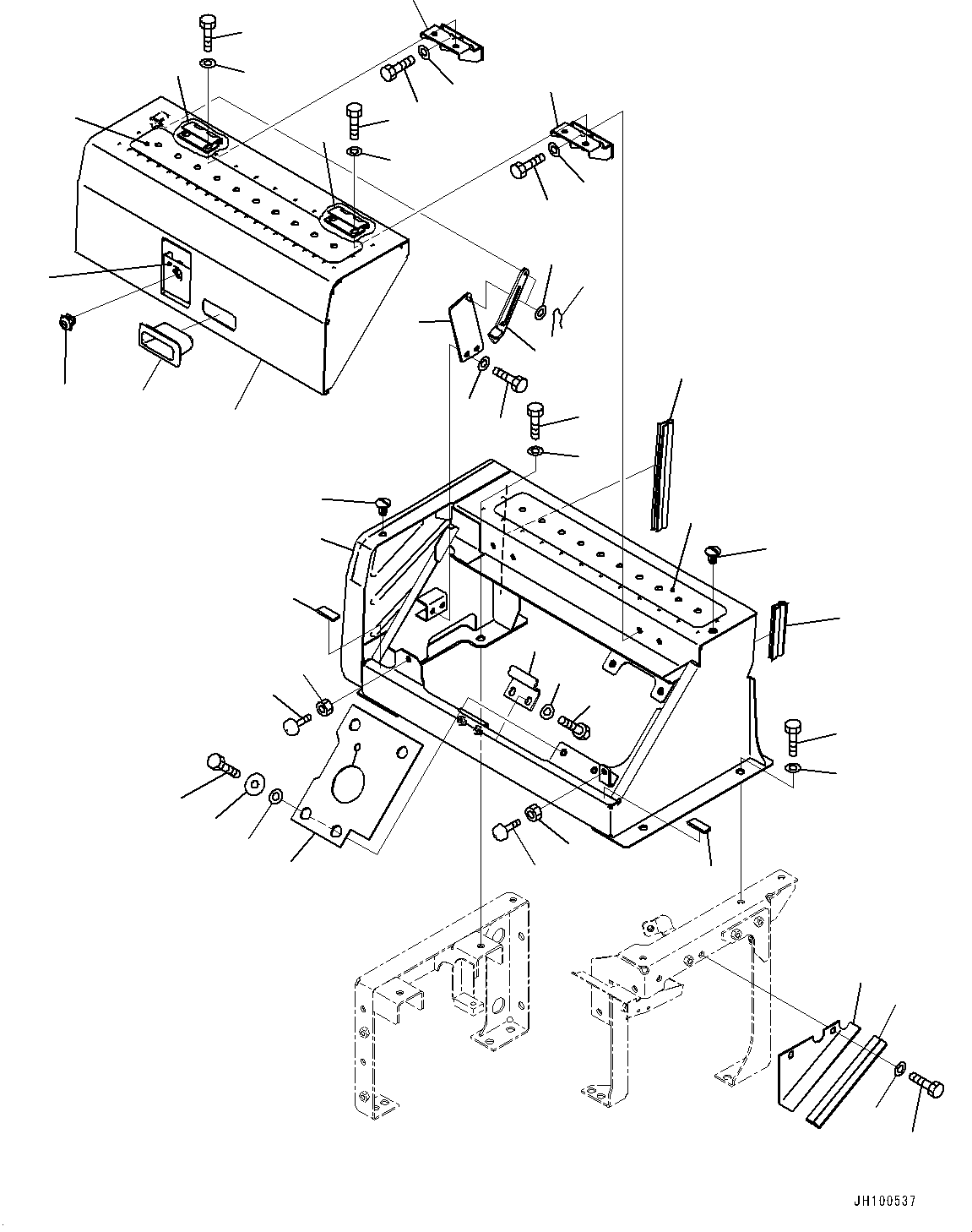 Excavators Komatsu / HB365LC-3 S/N 5001-UP(0001141C) / Right Side Case, DEF Tank Cover(#5165-)(M007005 : M1220-001004A)