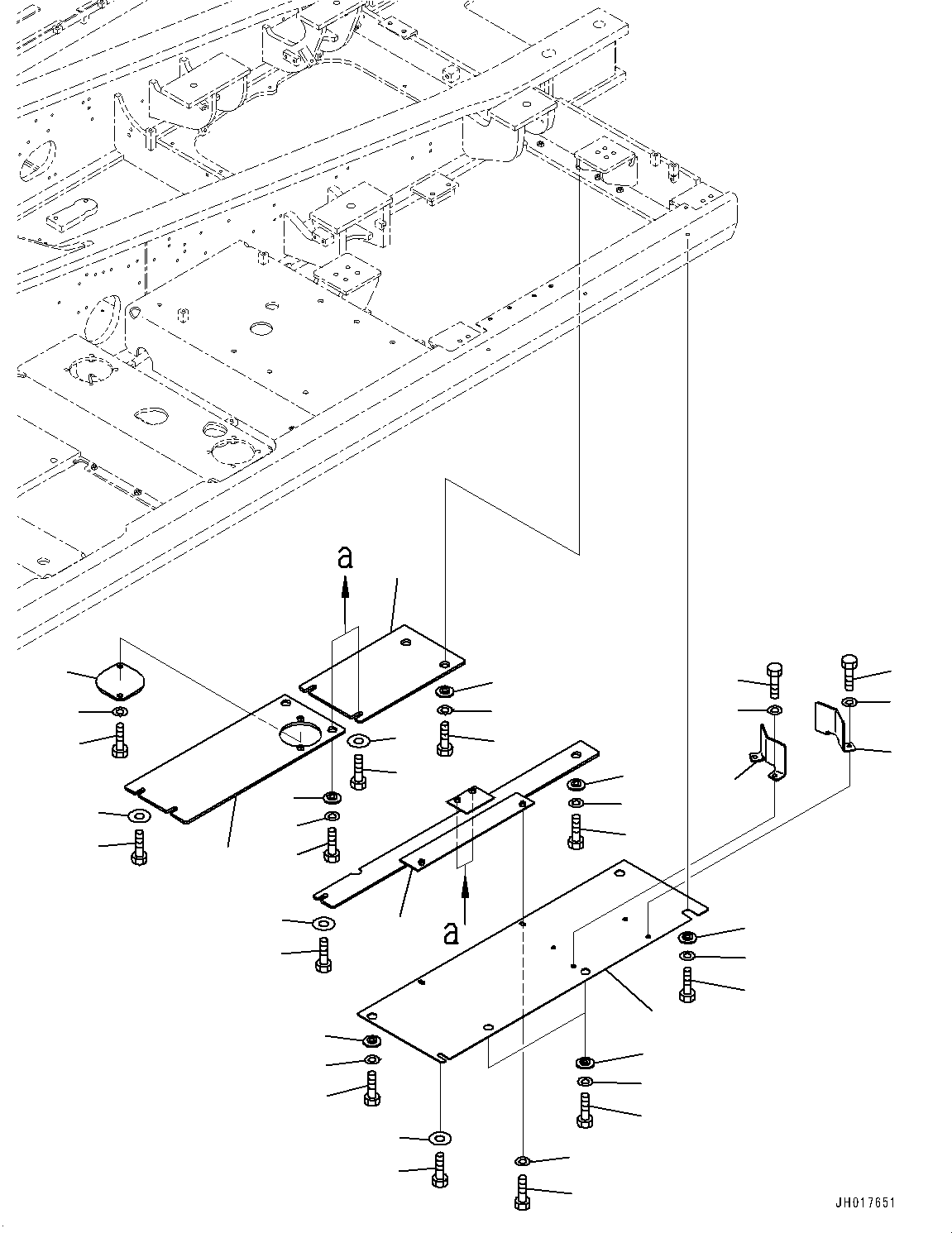 Excavators Komatsu / HB365LC-3 S/N 5001-UP(0001141C) / Under Cover, (2/3) (#5001-)(M015002 : M1810-002002)