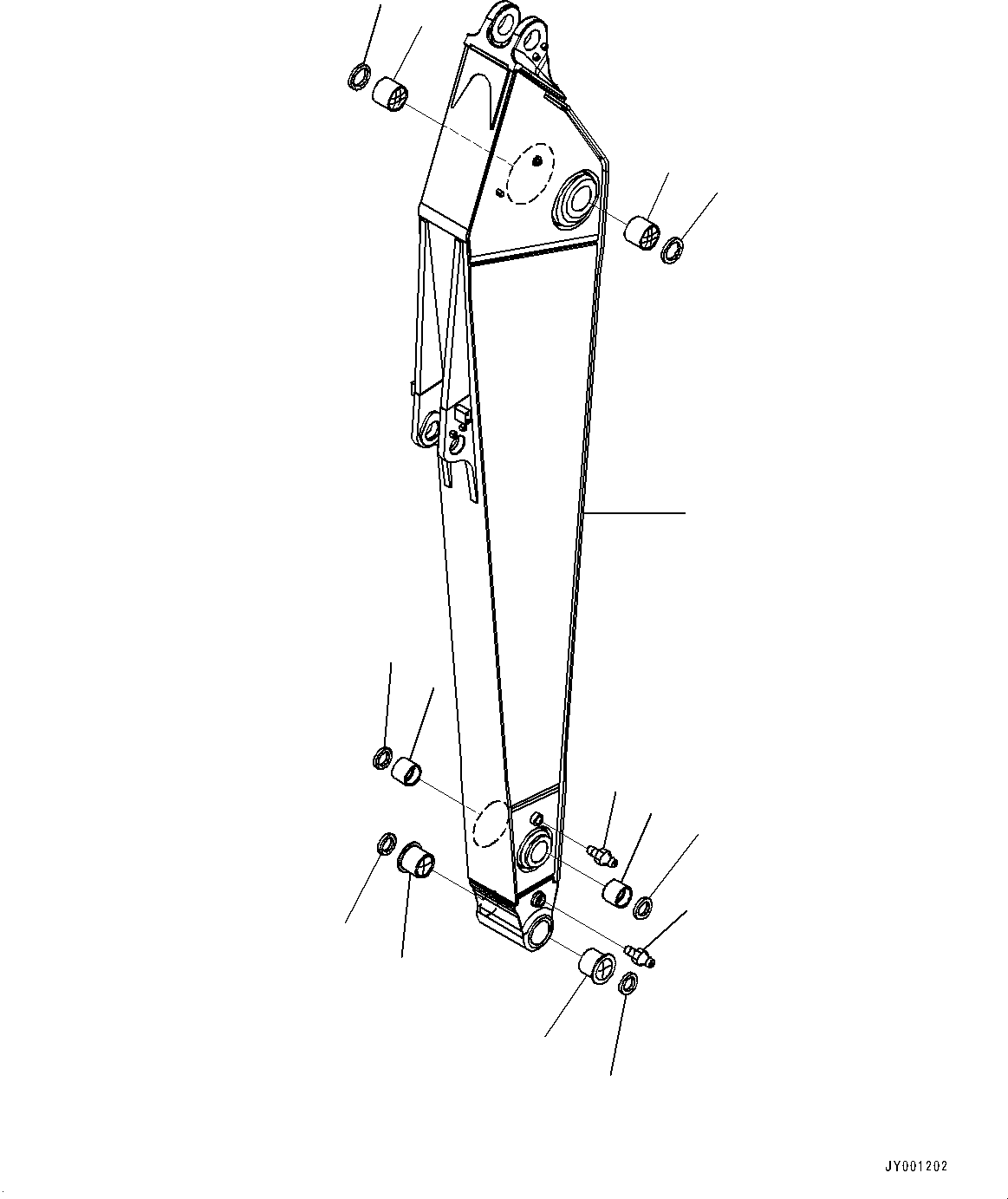 Excavators Komatsu / HB365LC-3 S/N 5001-UP(0001141C) / Arm, Arm and Bushing (4000mm) (#5001-)(T008001 : T1200-012001)