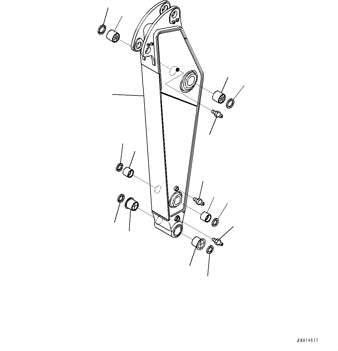 Excavators Komatsu / HB365LC-3 S/N 5001-UP(0001141C) / Arm, Arm and Bushing (2200mm) (#5001-)(T010001 : T1200-003001)