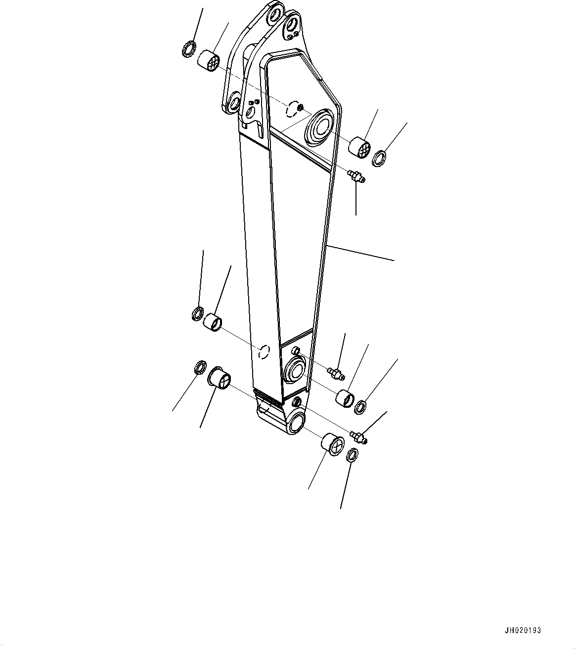 Excavators Komatsu / HB365LC-3 S/N 5001-UP(0001141C) / Arm, Arm and Bushing (2600mm) (#5001-)(T011001 : T1200-014001)