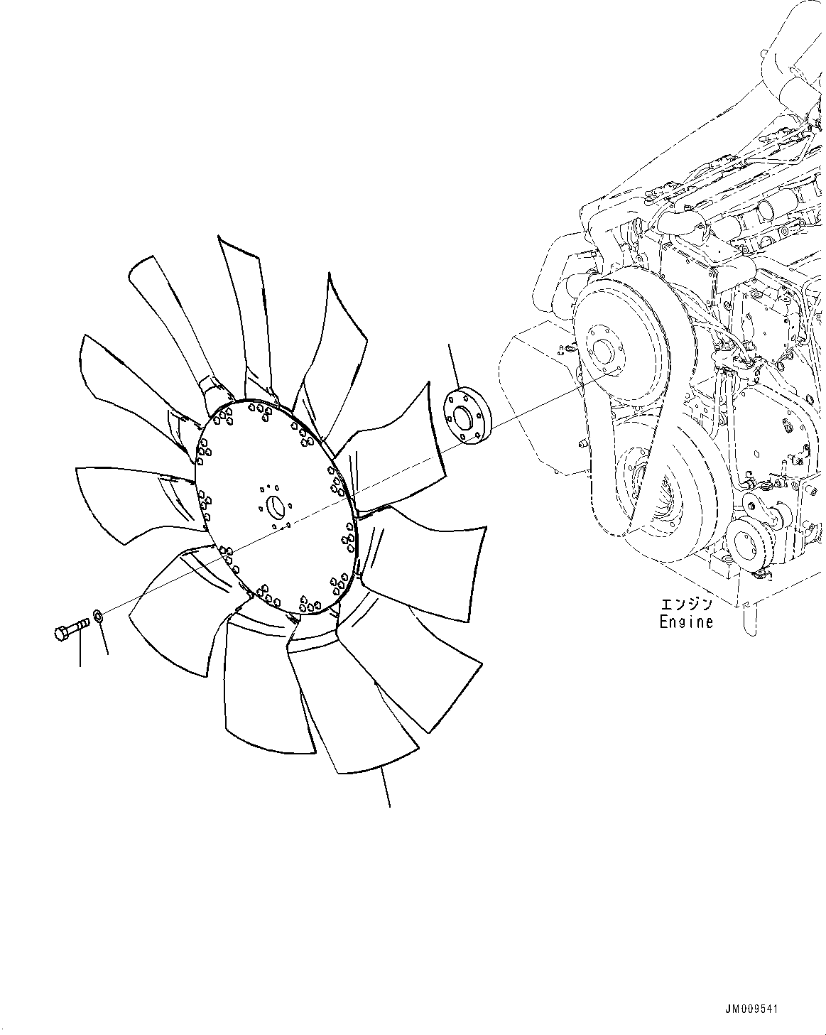 Dump Trucks Komatsu / HD1500-8 S/N 81001-UP(0001174C) / Engine Related Parts, Fan (#81001-)(B002001 : B0000-001001)
