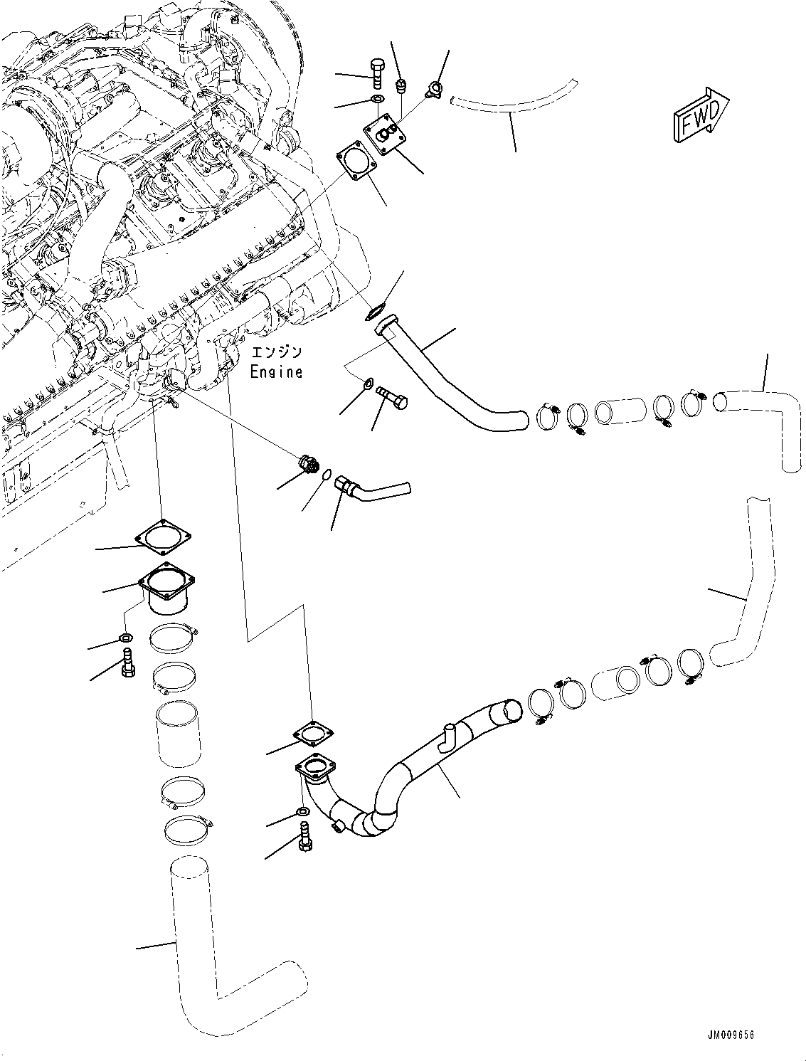 Dump Trucks Komatsu / HD1500-8 S/N 81001-UP(0001174C) / Engine Related Parts, Cooling Piping (#81001-)(B002002 : B0000-001002)