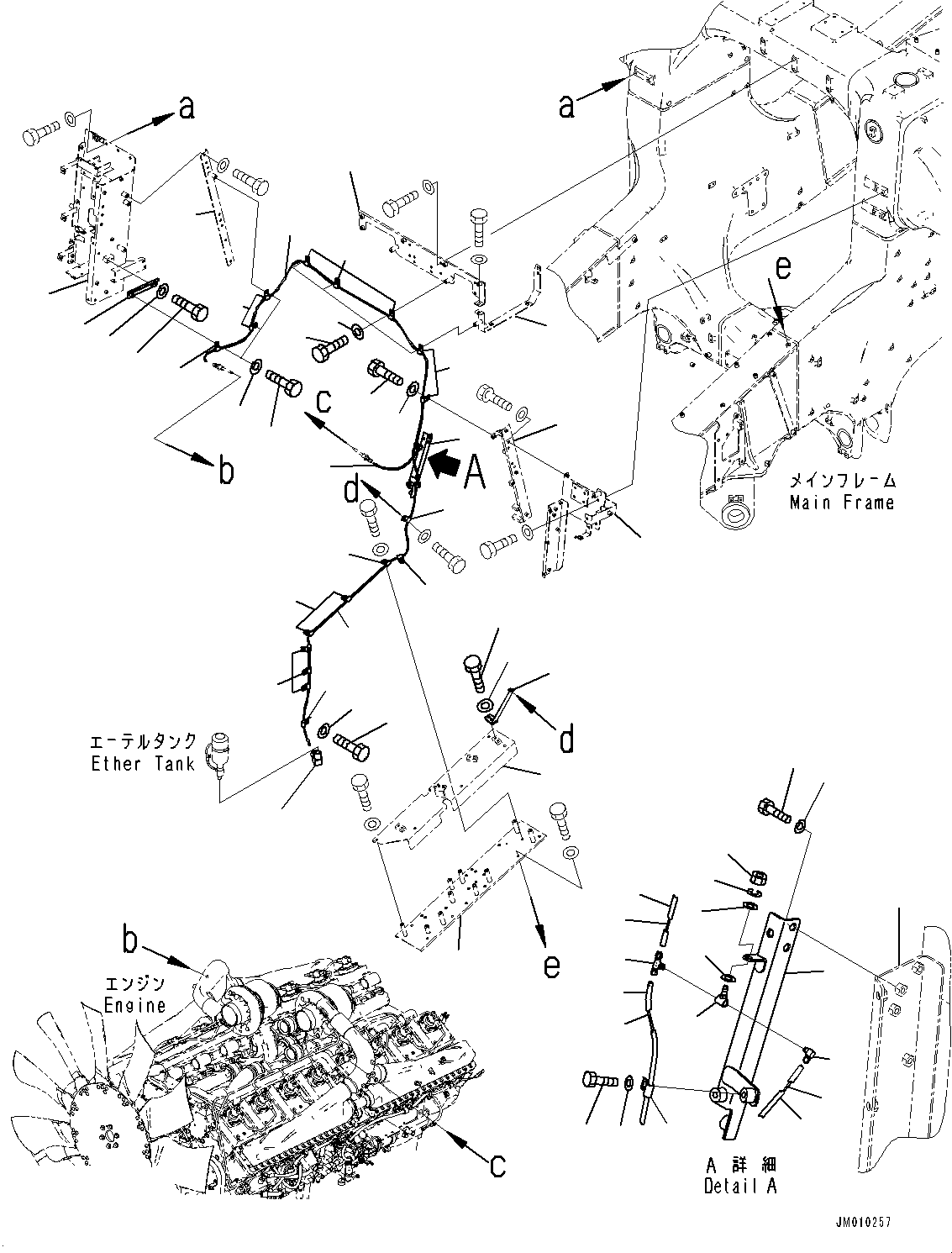 Dump Trucks Komatsu / HD1500-8 S/N 81001-UP(0001174C) / Engine Related Parts, Tube (With Engine Oil Pan and Coolant Heater) (#81001-)(B003016 : B0000-006016)