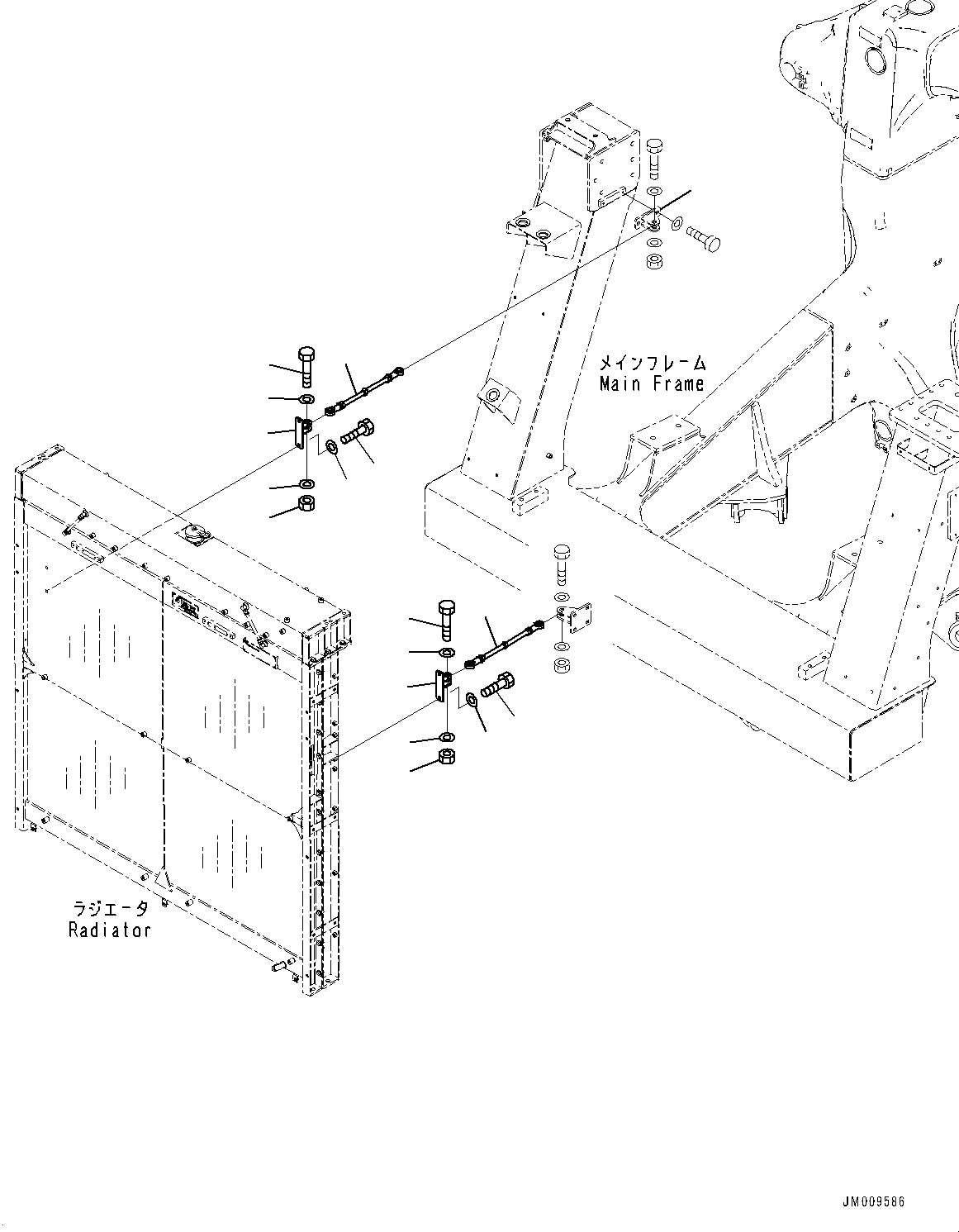 Dump Trucks Komatsu / HD1500-8 S/N 81001-UP(0001174C) / Cooling System, Radiator Mounting (#81001-)(C001008 : C0100-001008)