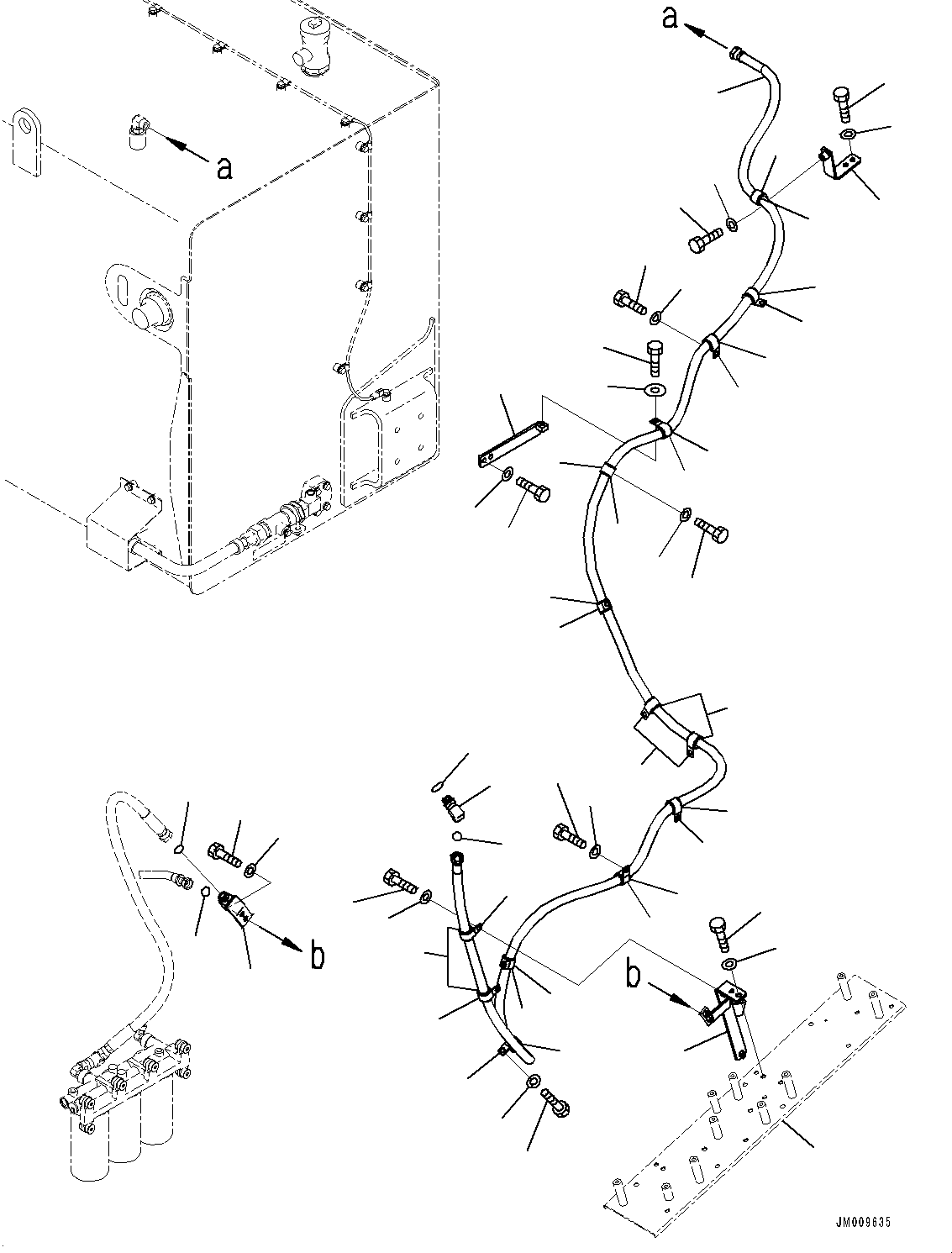 Dump Trucks Komatsu / HD1500-8 S/N 81001-UP(0001174C) / Fuel Piping, Piping (With Biodiesel Fuel B20) (#81001-)(D004003 : D0200-002003)
