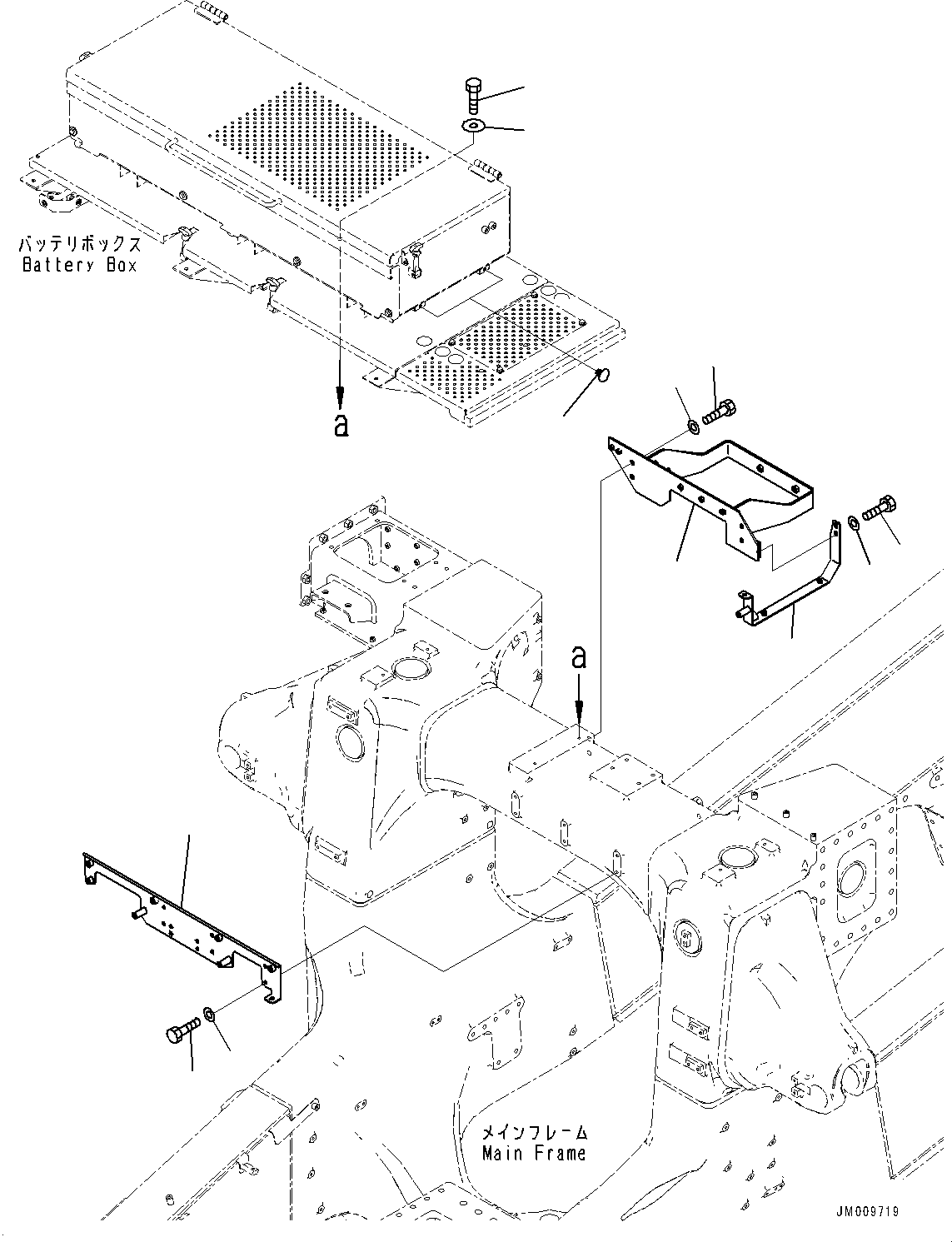 Dump Trucks Komatsu / HD1500-8 S/N 81001-UP(0001174C) / Battery Box, Mounting Parts (#81001-)(E003012 : E0100-004012)