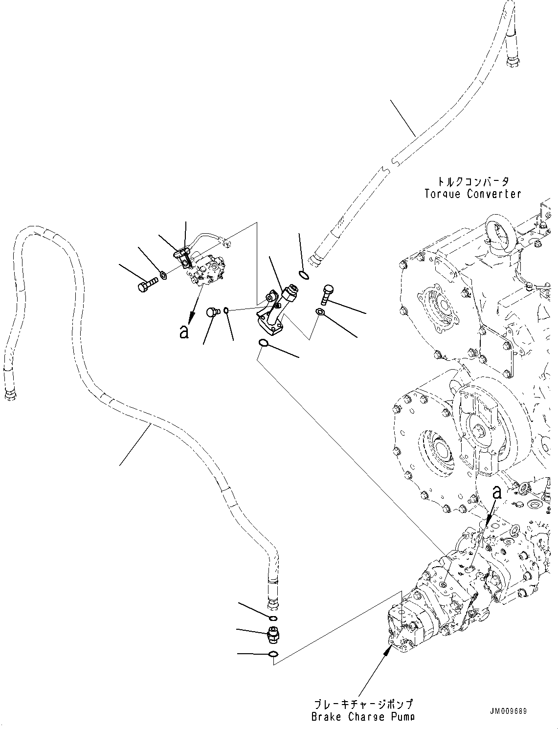 Dump Trucks Komatsu / HD1500-8 S/N 81001-UP(0001174C) / Torque Converter and Transmission, Brake Cooling Piping (#81001-)(F003075 : F3300-001075)