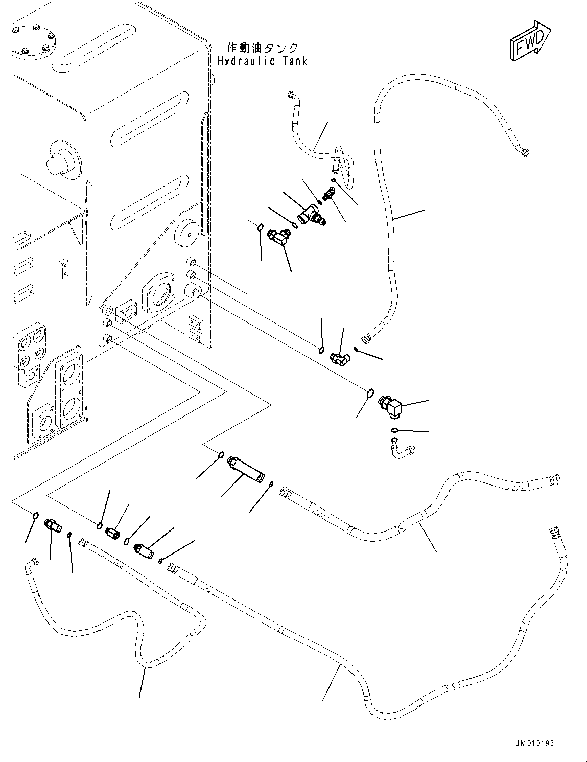 Dump Trucks Komatsu / HD1500-8 S/N 81001-UP(0001174C) / Hydraulic Tank, Drain Port (#81001-)(H001011 : H0100-001011)