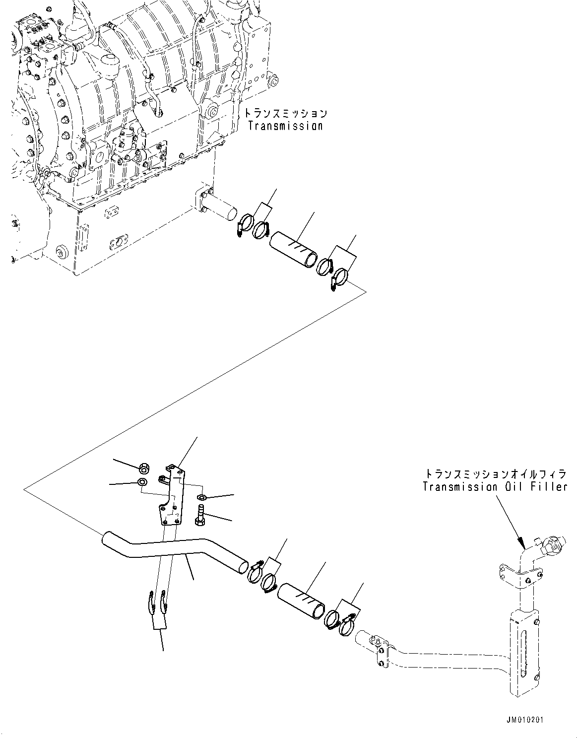 Dump Trucks Komatsu / HD1500-8 S/N 81001-UP(0001174C) / Transmission Piping, Piping (2/2) (#81001-)(H006006 : H3310-004006)