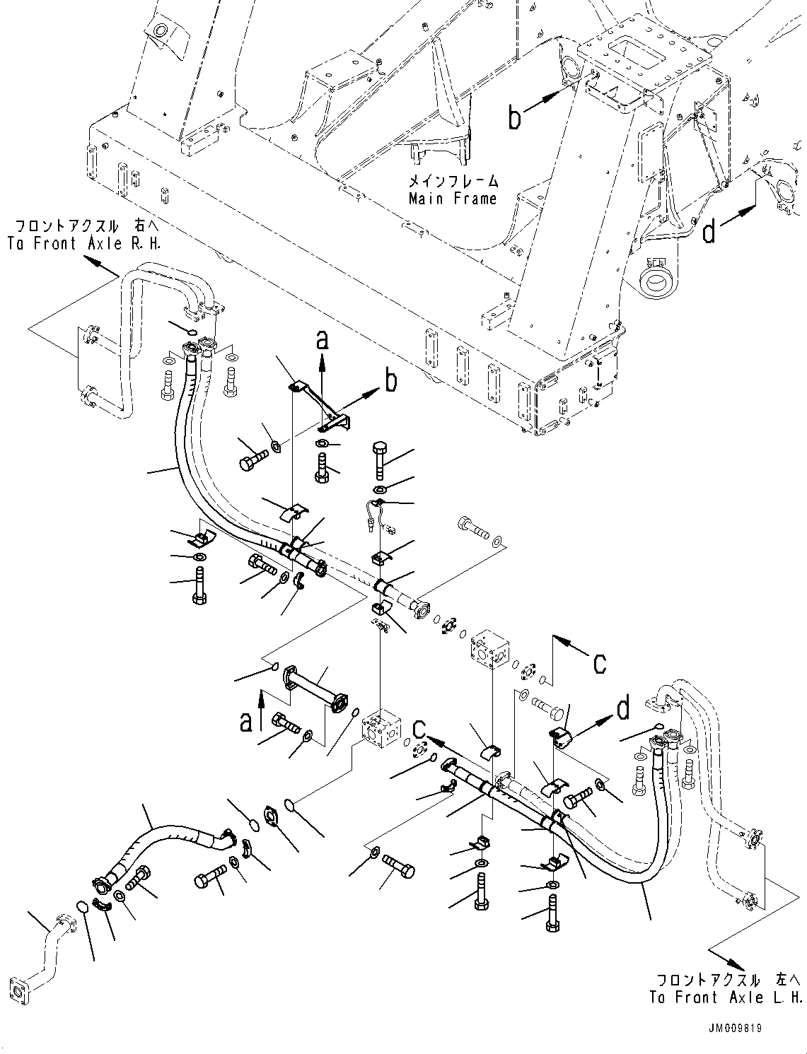 Dump Trucks Komatsu / HD1500-8 S/N 81001-UP(0001174C) / Brake Oil Cooling Piping, Piping (4/7)(#81001-81001)(H011031 : H3510-001030)