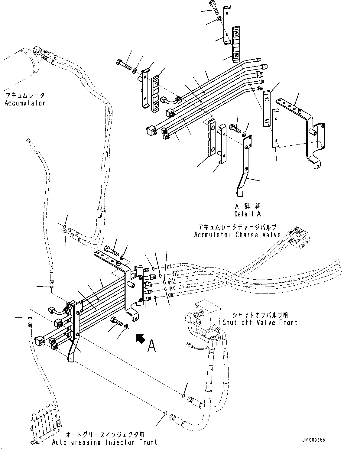 Dump Trucks Komatsu / HD1500-8 S/N 81001-UP(0001174C) / Brake Piping, Retarder Valve (2/2) (#81001-)(H019019 : H3540-003018)