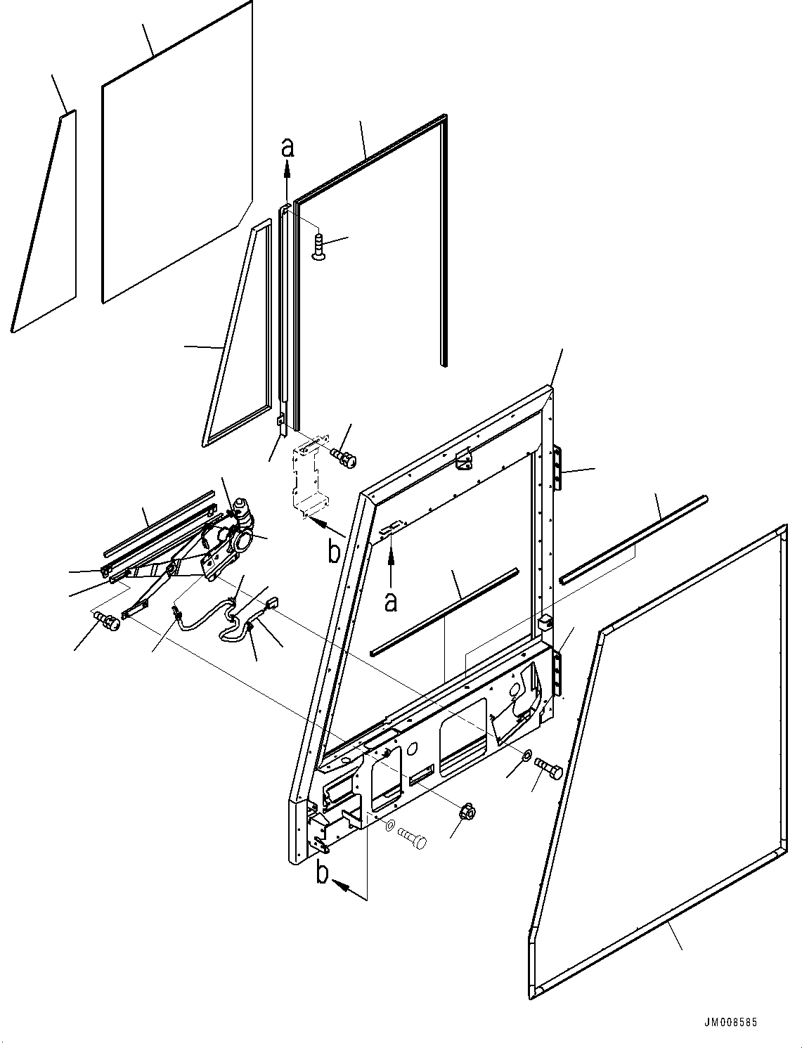 Dump Trucks Komatsu / HD1500-8 S/N 81001-UP(0001174C) / Cab, Door, R.H. (#81028-)(K003005 : K0200-009005)