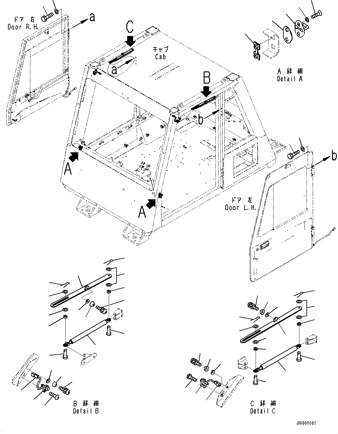 Dump Trucks Komatsu / HD1500-8 S/N 81001-UP(0001174C) / Cab, Door Related Parts (#81001-)(K002008 : K0200-008008)