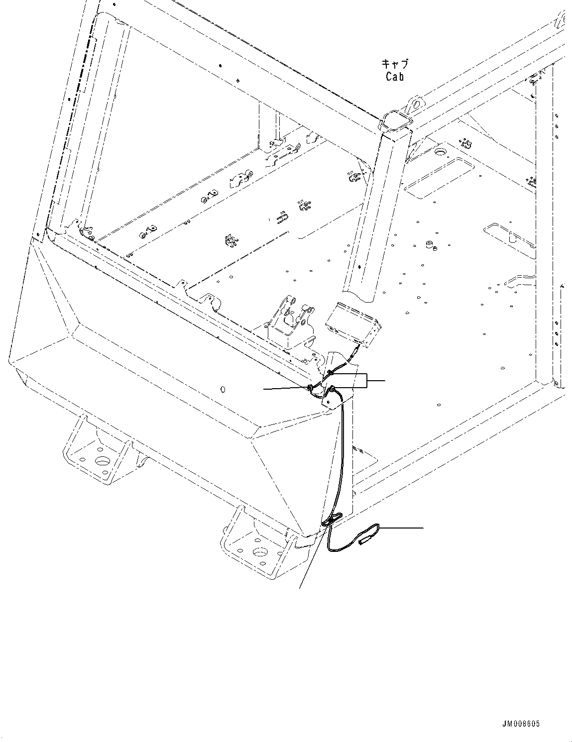 Dump Trucks Komatsu / HD1500-8 S/N 81001-UP(0001174C) / Cab, Antenna Cable (With ORBCOMM) (#81001-)(K002010 : K0200-008010)