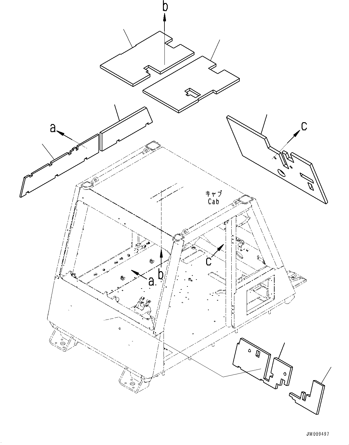 Dump Trucks Komatsu / HD1500-8 S/N 81001-UP(0001174C) / Cab, Sheet (#81028-)(K003012 : K0200-009012)