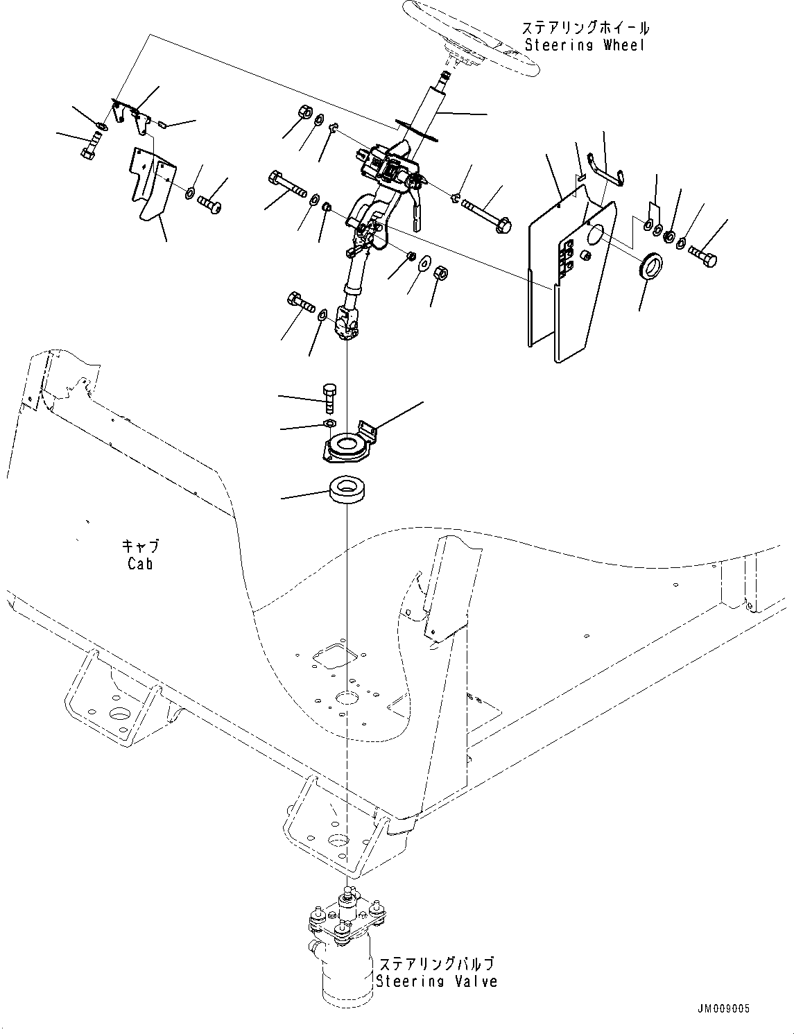 Dump Trucks Komatsu / HD1500-8 S/N 81001-UP(0001174C) / Cab, Steering Column (#81028-)(K003020 : K0200-009020)